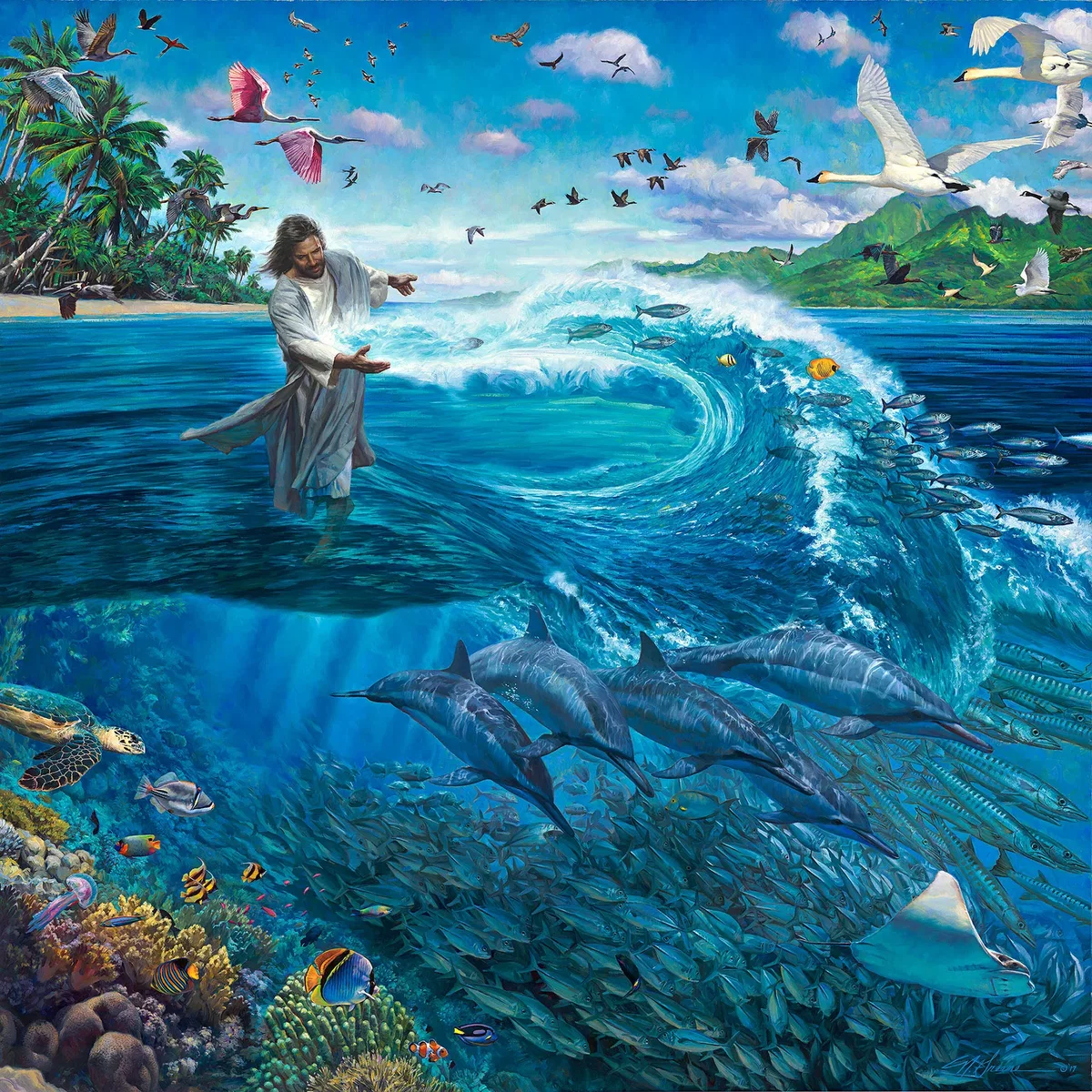 Days of Creation 05 â€“ The Fifth Day by Nathan Greene — Gallery Wrapped Giclee On Canvas