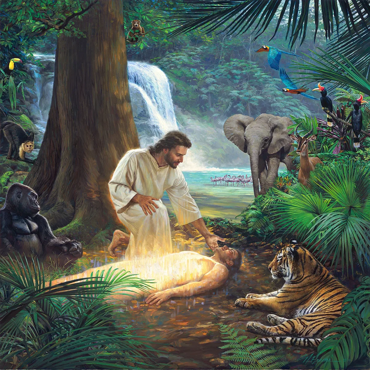 Days of Creation 06 -The Sixth Day by Nathan Greene — Gallery Wrapped Giclee On Canvas