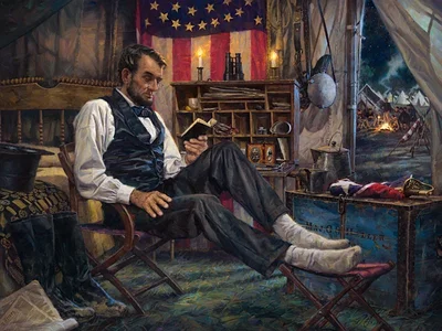 In the Darkest Hour - Lincoln at Antietam by Nathan Greene