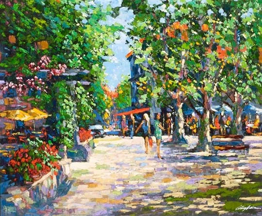 St Tropez Marketplace by Kerry Hallam