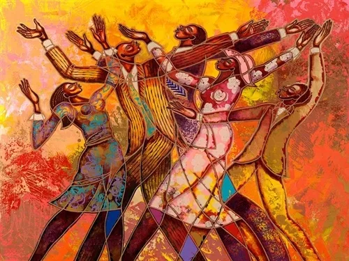 Larry Poncho Brown - EVERY ROUND GOES HIGHER GICLEE ON PAPER ARTIST PROOF