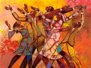 Larry Poncho Brown - EVERY ROUND GOES HIGHER GICLEE ON PAPER ARTIST PROOF