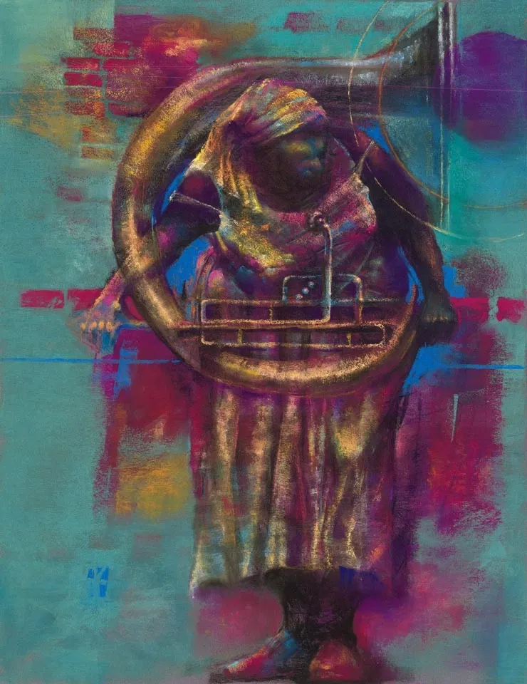 Tuba Giclee by Paul Goodnight