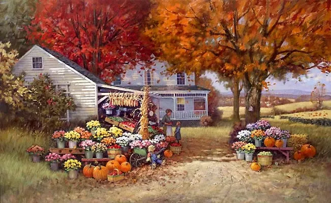 AUNT MARTHAS AUTUMN HEIRLOOM by Paul Landry — Canvas