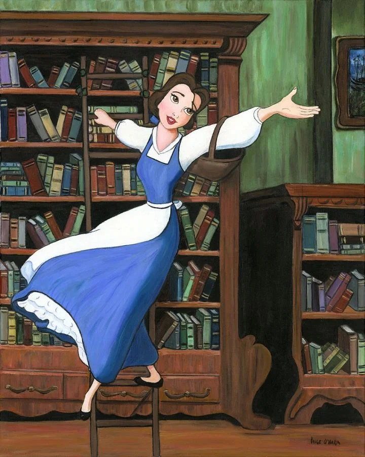 Far Off Places - From Disney Beauty and The Beast by Paige O Hara — Hand Embelleshed Giclee On Canvas