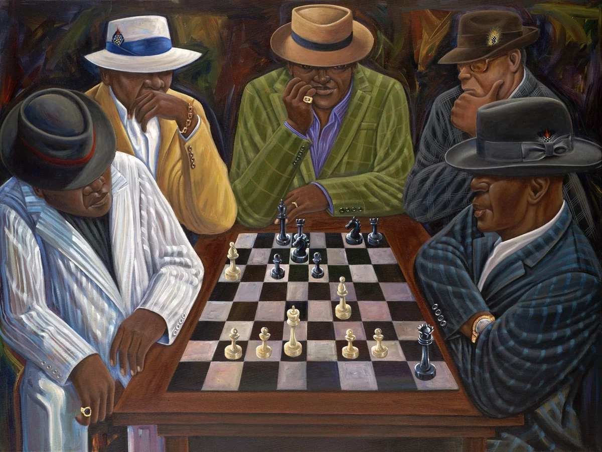 Checkmate by Rene Dickerson — Hand-Embellished Giclee on Canvas