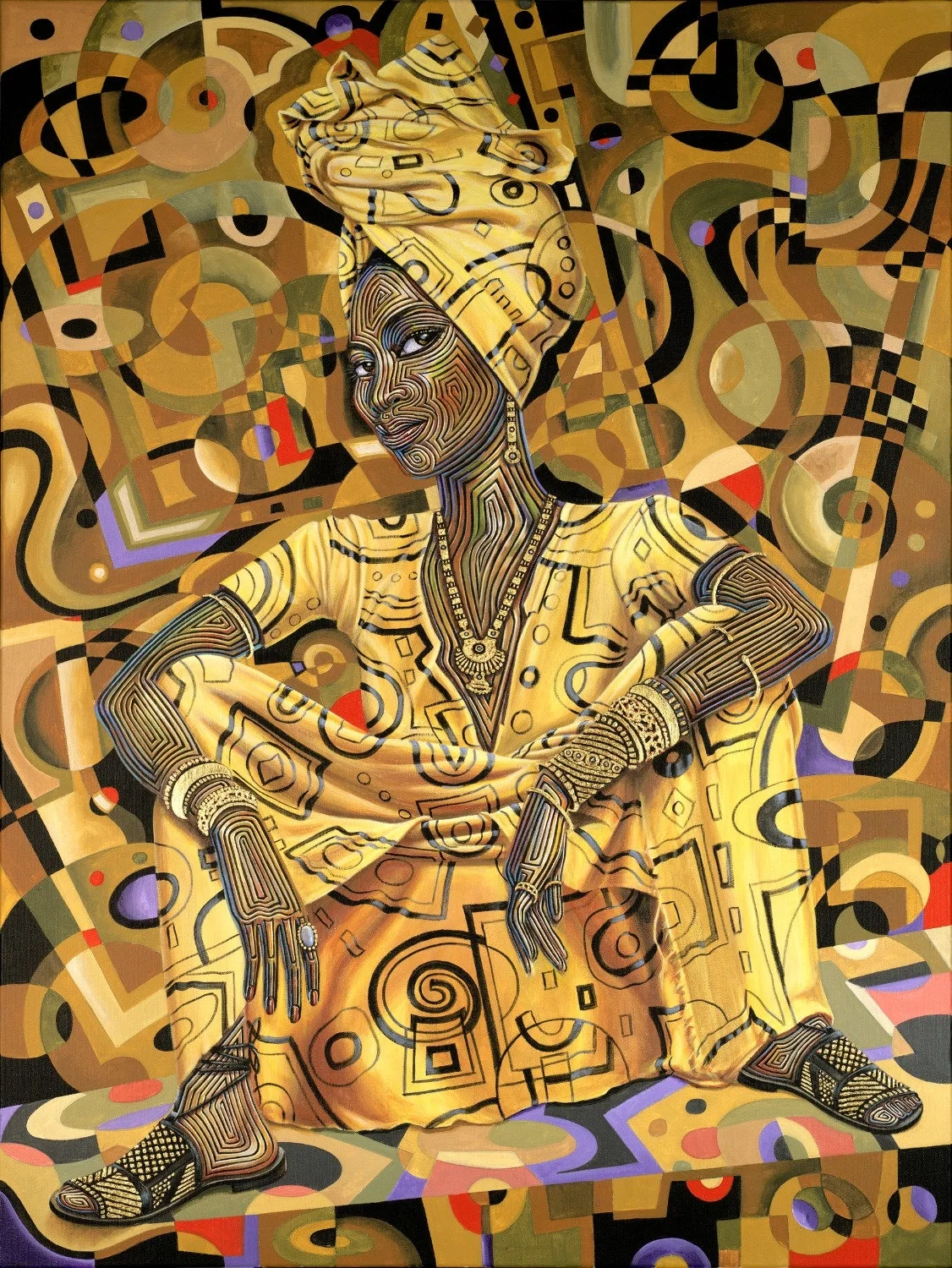 Golden Lady by Rene Dickerson — Giclee On Canvas