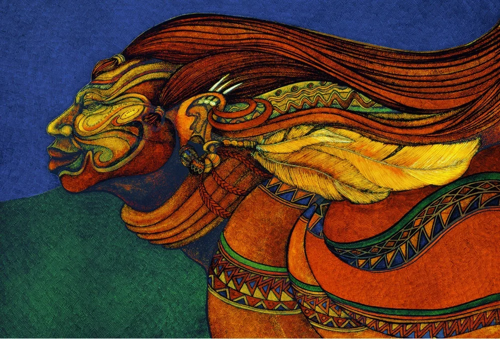 African Adorned Limited Edition ReRemarque by Charles Bibbs