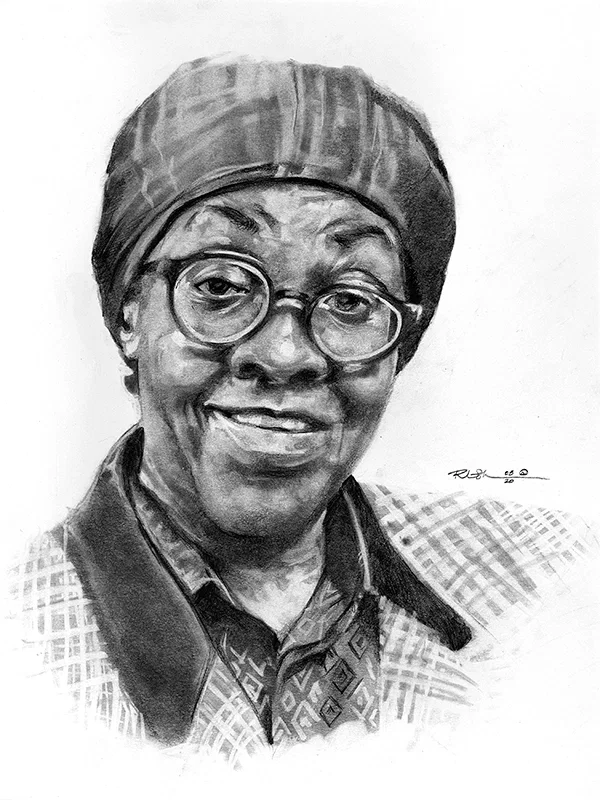 Gwendolyn Brooks Graphite Pencil on Paper by Robert Jackson — Original Art
