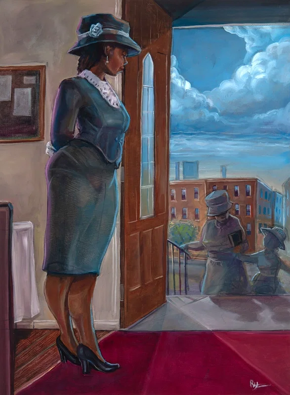 Door Keeper by Robert Jackson — Original Mixed Media On Paper