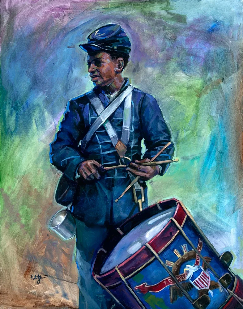 The Drummer Boy by Robert Jackson — Original Oil on Canvas