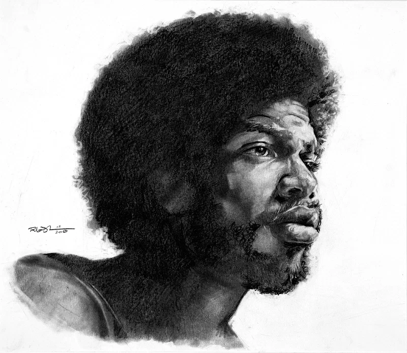 Gil Scott-Heron Graphite Pencil on Paper by Robert Jackson — Original Art