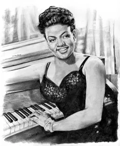 Robert Jackson - Hazel Scott Graphite Pencil on Paper