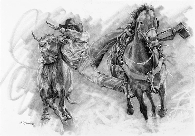 The Wrestling Match by Robert Jackson — Giclee On Canvas