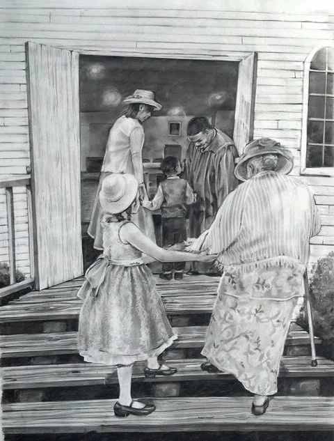 Service Time Graphite Pencil on Paper by Robert Jackson — Original Art