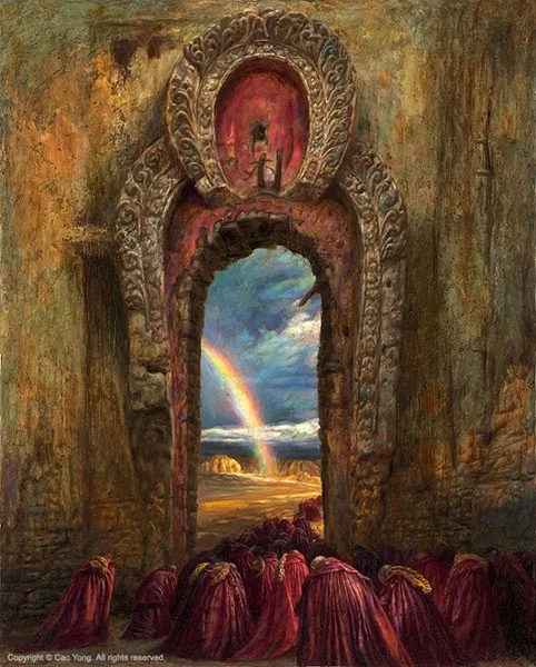 Rainbow Artist Proof by Cao Yong — Giclee On Canvas Artist Proof The Tibet Series