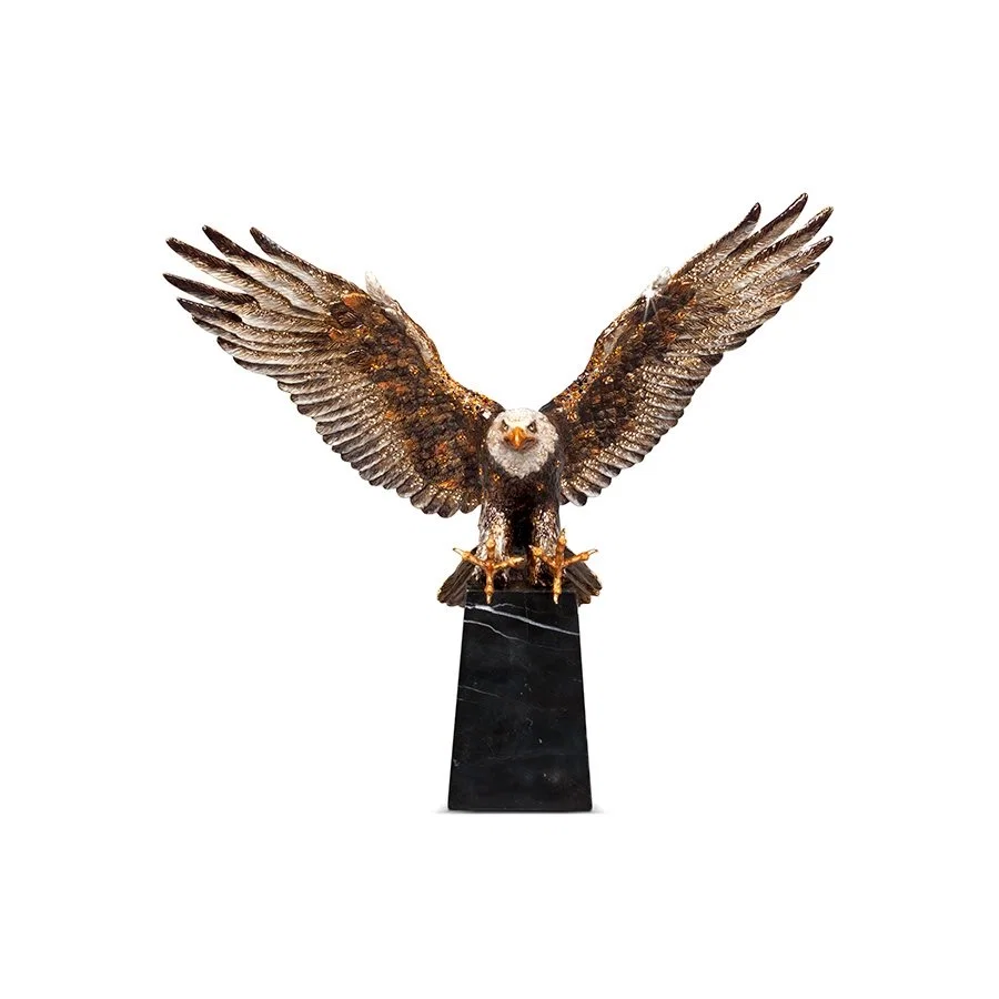 Washington Grand Eagle Figurine - Natural by Jay Strongwater