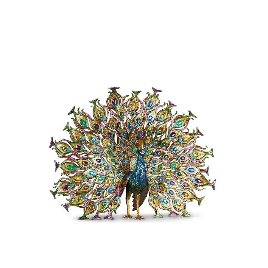 Stanton Fan Tail Peacock Figurine by Jay Strongwater