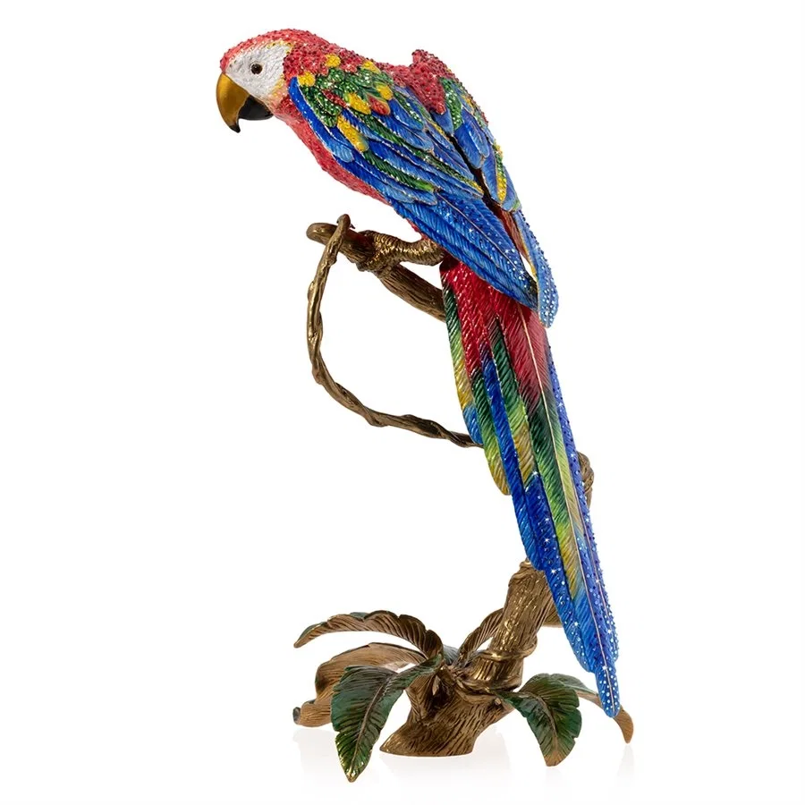 Skylar Macaw Figurine by Jay Strongwater
