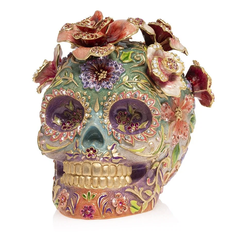 Catrina - Skull with Roses by Jay Strongwater