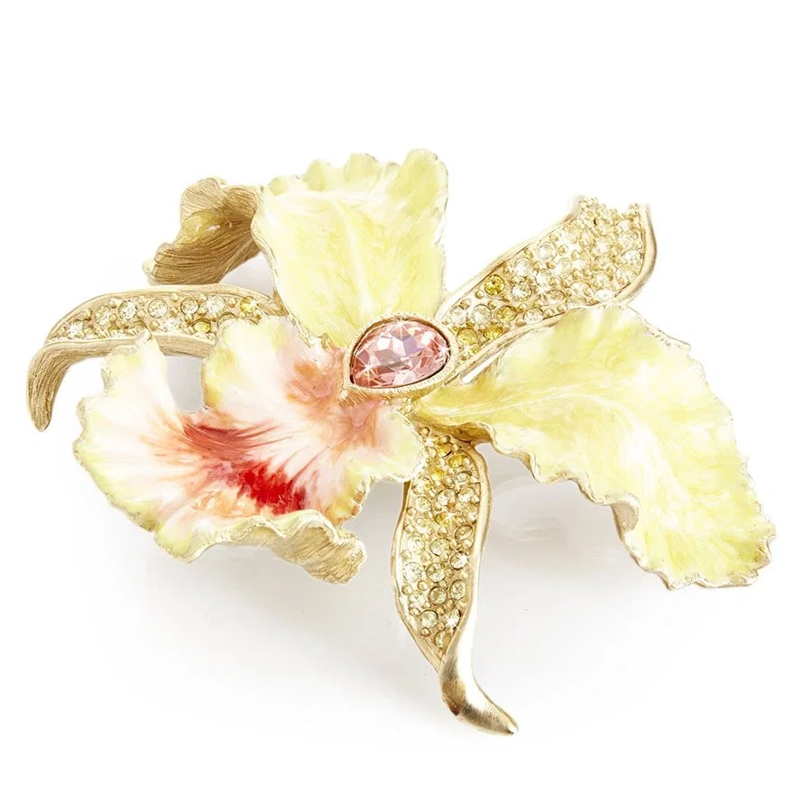 Leya Orchid Table Objet by Jay Strongwater