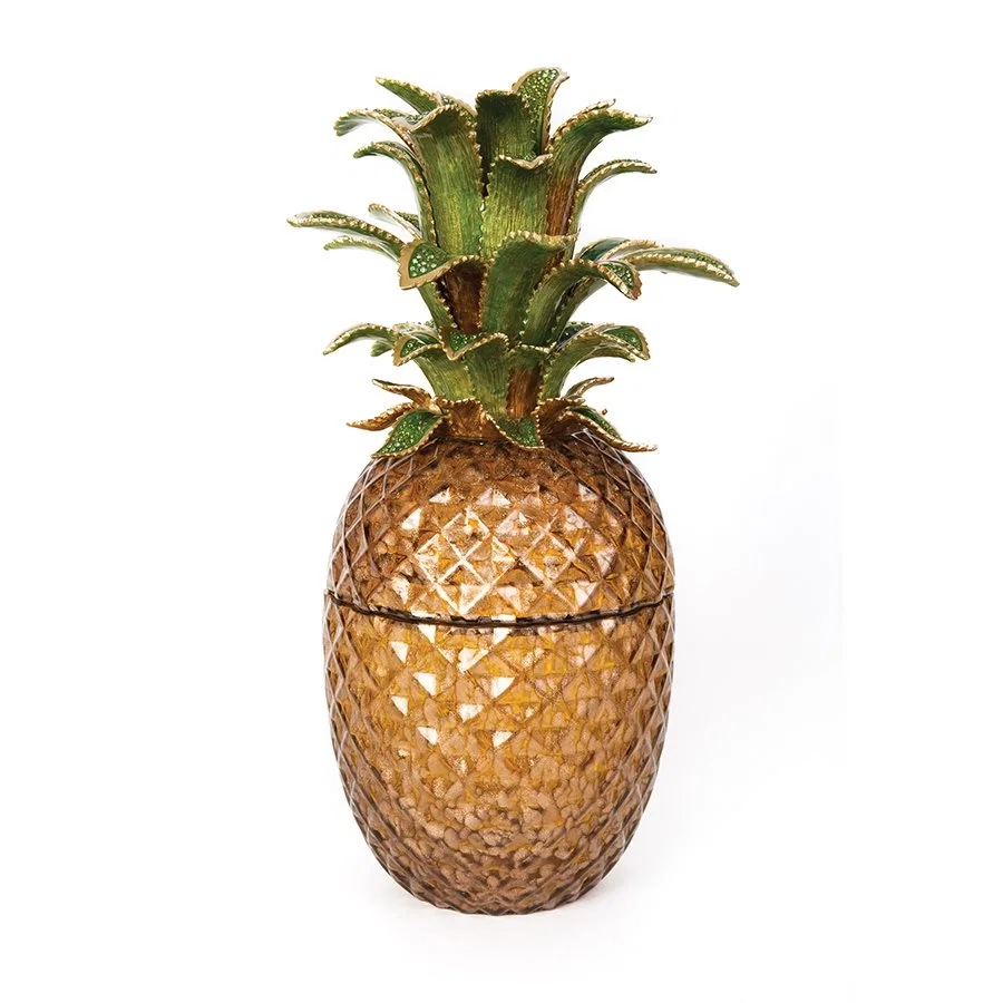 Winston Pineapple Jeweled Glass Jar by Jay Strongwater