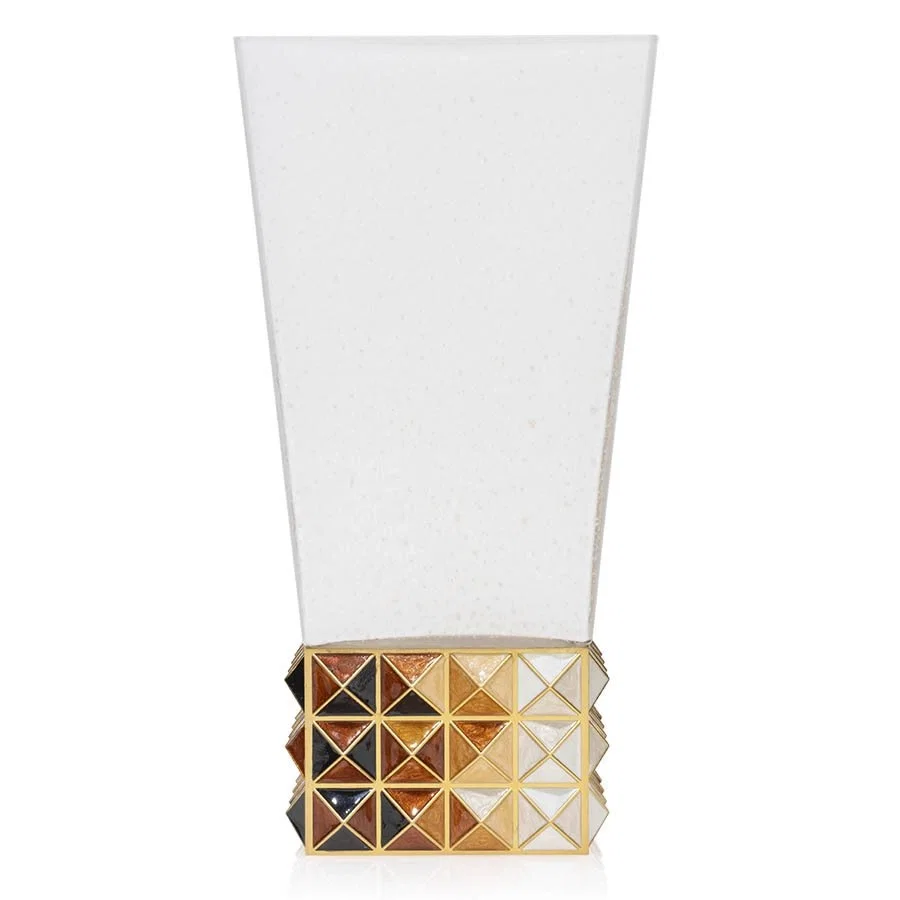 Opus - Pyramid Vase by Jay Strongwater
