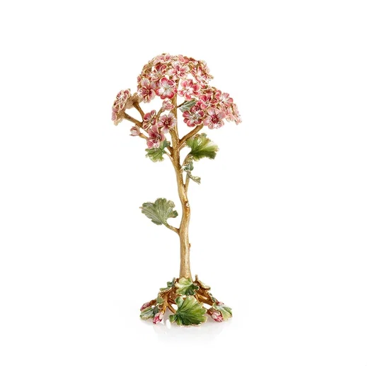Thea Geranium Flower Objet by Jay Strongwater
