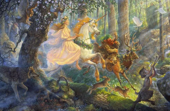 Scott Gustafson - The Maiden And The Unicorn Limited Edition Print