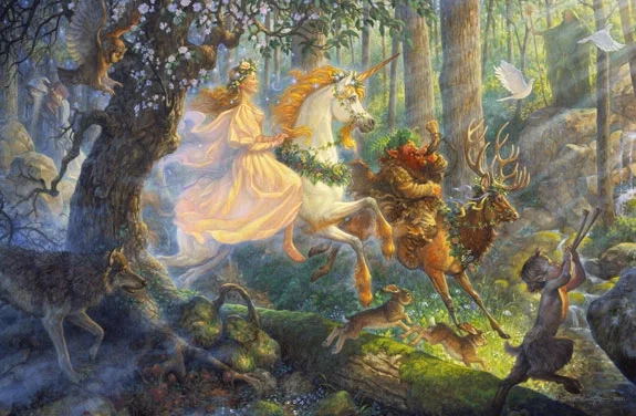 The Maiden And The Unicorn Limited Edition Print by Scott Gustafson