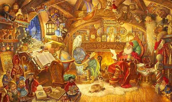 St. Nicholas In His Study Limited Edition Print by Scott Gustafson