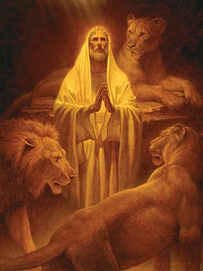 Daniel In The Lion's Den Limited Edition Print by Scott Gustafson
