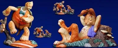 Scott Gustafson - The Tortoise and The Hare Porcelain Figurine
