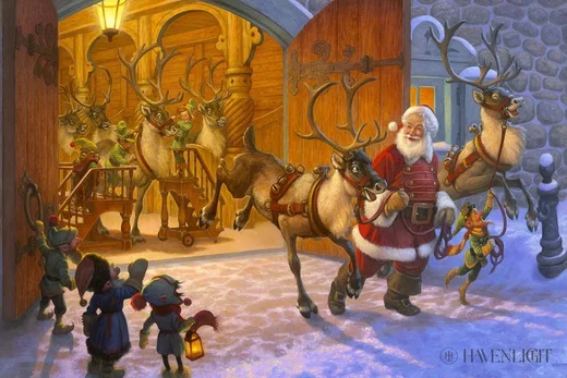 Christmas Eve and Raring to Go by Scott Gustafson