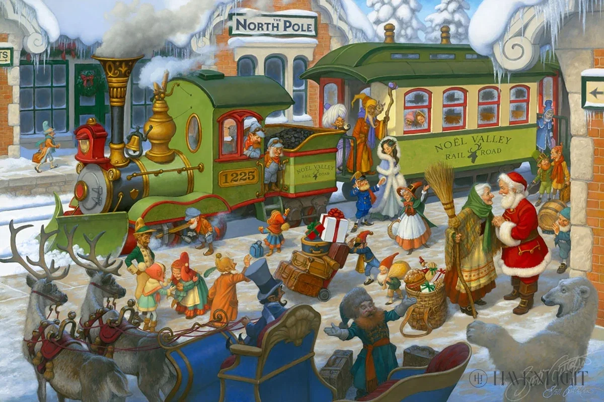 North Pole Depot by Scott Gustafson — Giclee On Canvas