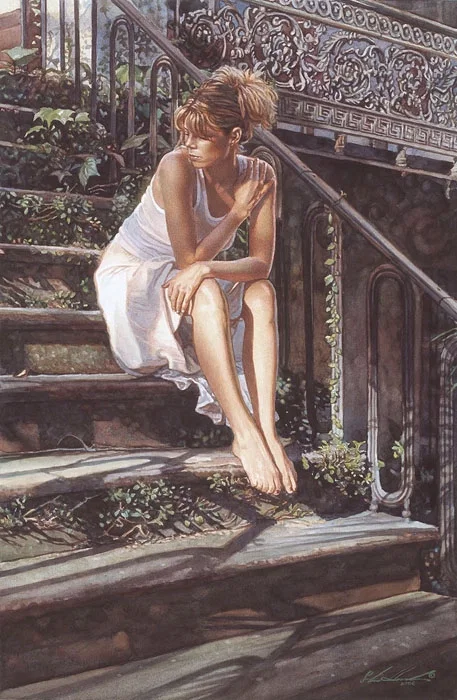Contemplating the Necessary Steps by Steve Hanks — Canvas