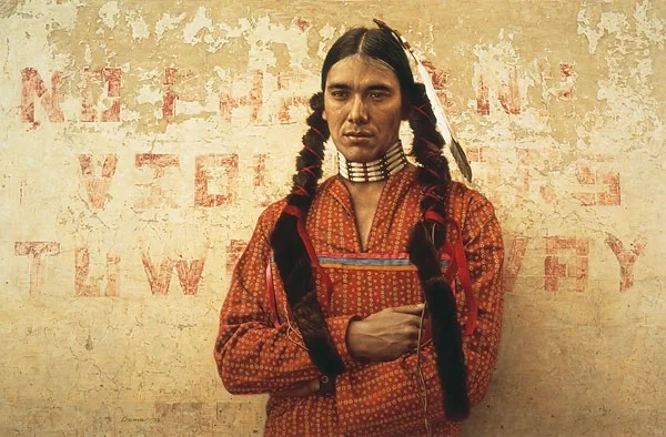 Contemporary Sioux Indian by James Bama — Giclee On Canvas Artist Proof