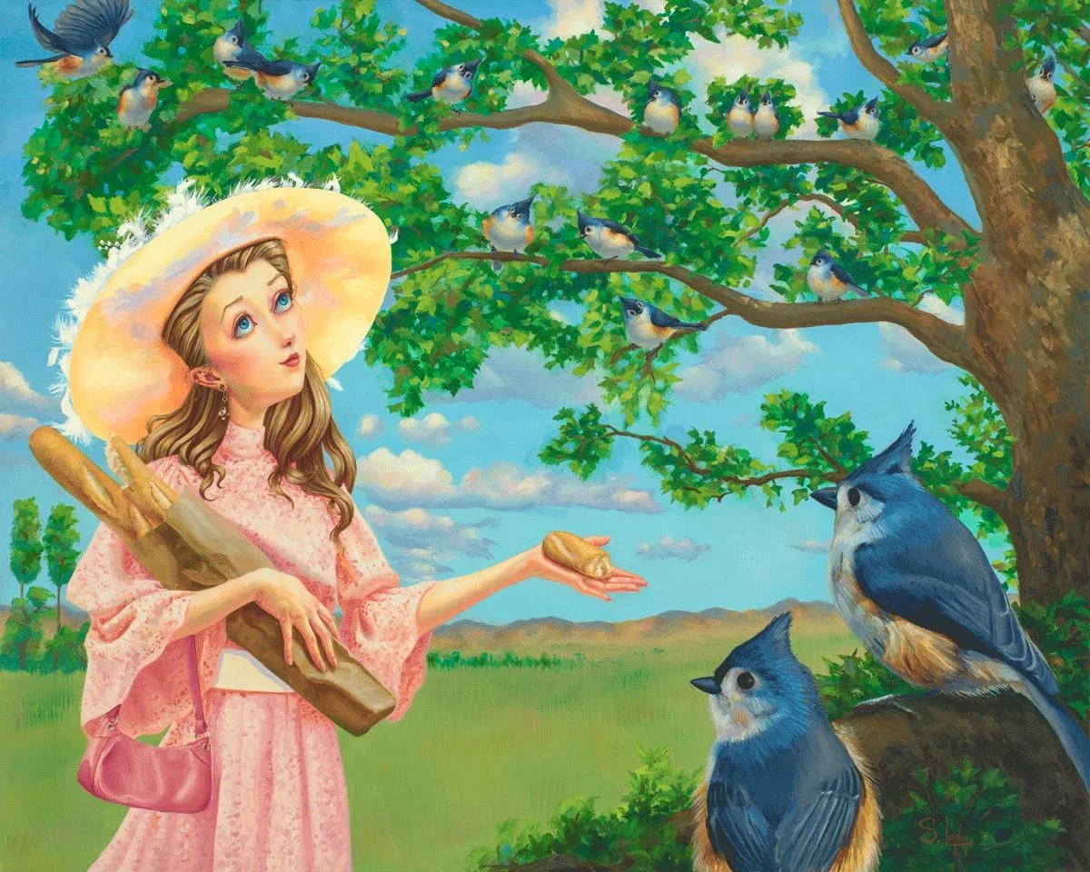 Give and Take Large Wall Art by Samantha Long — Giclee On Canvas