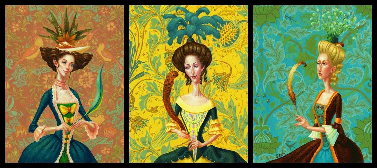 Another Feather in Her Cap by Samantha Long — Giclee On Canvas