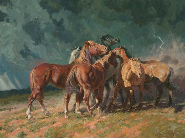 Storm on the Plains by Bruce Greene by Bruce Greene — Giclee on Canvas