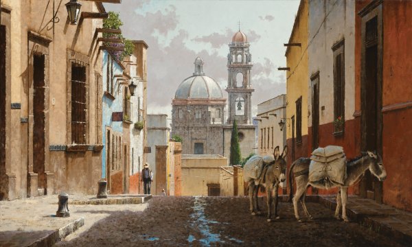 Buenos Dias San Miguel by George Hallmark by George Hallmark — Giclee on Canvas