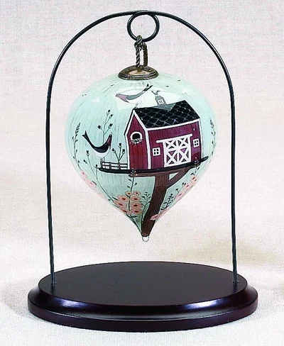 Walnut finish decorative stand small by Clare Mackie