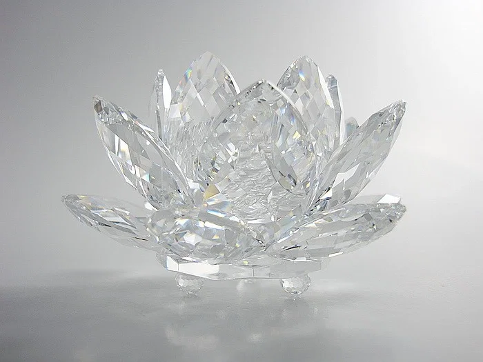 Swarovski Waterlily Candleholder Medium by Swarovski Crystal — Crystal