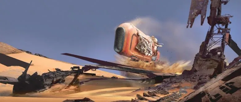 Speeder Whip by Stephan Martiniere — Giclee On Canvas