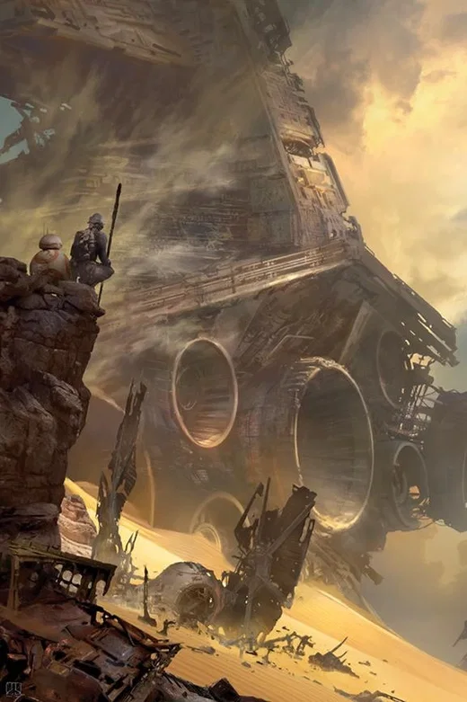 Tie Fighter Down by Stephan Martiniere