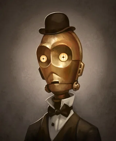 Metal Man From Lucas Films Star Wars Printers Proof by Greg Peltz — Giclee On Canvas