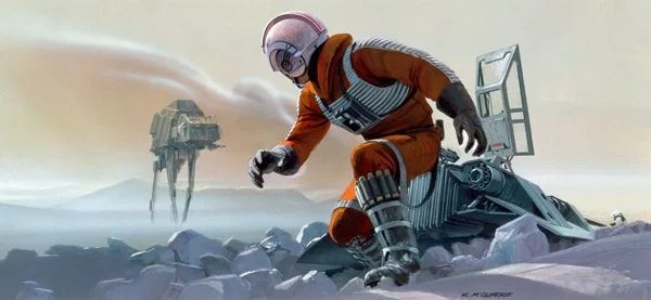 Luke on Hoth by Ralph McQuarrie — Giclee On Canvas