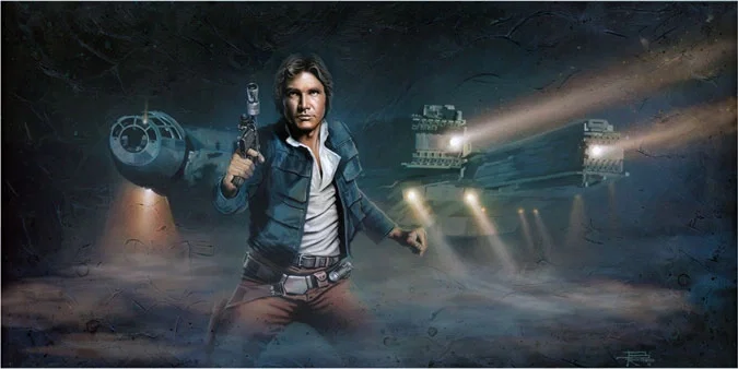 Solo From Lucas Films Star Wars Printers Proof by Brian Rood — Giclee On Canvas