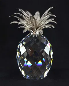 Swarovski Crystal - Giant Pineapple with rhodium leaf top