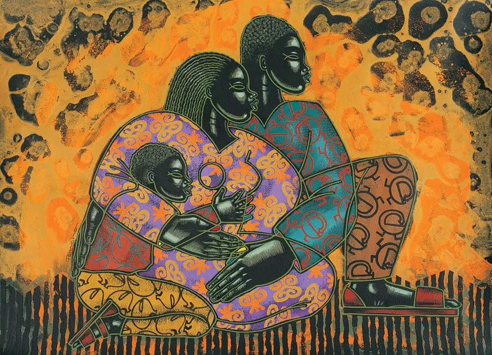 Sankofa Spirit by Larry Poncho Brown — Offset Lithograph
